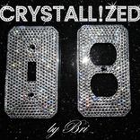 Any Configuration Crystallized Wall Light Switch Plate Bling European Crystals Bedazzled 3 small