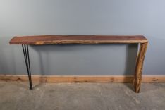 Live Edge Black Walnut Waterfall Console Table 4 small