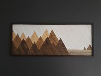 Mountain Wall Art, Wood Art, Wall Art Mountains, Rustic Decor, Rustic Mountains, Mountain Landscape 6 small