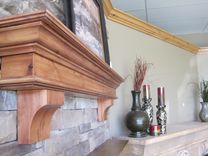 Fireplace Mantel Knotty Alder Classic Traditional Crown Mold And Corbels Summit 3 small