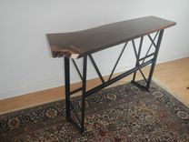 Live Edge Industrial Style Welded Steel Desk 2 small