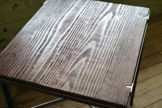 Southern Industrial Design Modern End Table With Reclaimed Wood Top. Rustic/Steel/Wood 5 small