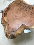 Induatrial-Chic Burl-Top Side Or Sofa Table 3 small