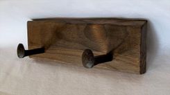 Reclaimed Railroad Spike Coat Rack; Rustic Towel Rack; Hat Holder 1 small