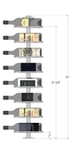 (Floor To Wall / Pillar Series) Single Bottle Label Facing Wine Display 2 small