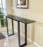 Glass And Steel Contemporary Sofa Table / Console Table 6 small