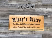 You Design. Natural Cedar Signs. Routed Text 4 small