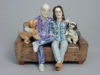 Sculpted Portraits Of People And Dogs 1 small