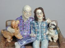 Sculpted Portraits Of People And Dogs 2 small