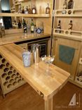 Custom Walnut And Birdseye Maple Liquor Cabinet Bar 2 small