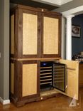 Custom Walnut And Birdseye Maple Liquor Cabinet Bar 4 small