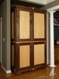 Custom Walnut And Birdseye Maple Liquor Cabinet Bar 1 small
