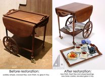 Mahogany Tea Cart Restoration 2 small