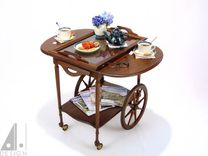 Mahogany Tea Cart Restoration 4 small