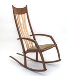 Scandinavian Style Rocking Chair With Long Elegant Rockers 1 small
