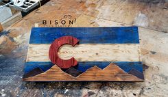 Small Rustic Colorado Flag 10.5x18in No Frame 2 small