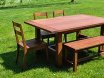Ash Breadboard Dining Set 3 small