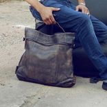 Black Leather Messenger Bag 1 small