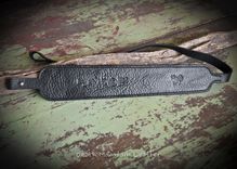 Custom Black Leather Rifle Sling Or Gun Sling With Name Or Initials 5 small