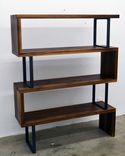 Walnut Wood And Steel Ribbon Bookshelf 1 small
