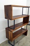 Walnut Wood And Steel Ribbon Bookshelf 2 small