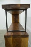 Walnut Wood And Steel Ribbon Bookshelf 3 small