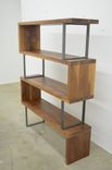 Walnut Wood And Steel Ribbon Bookshelf 4 small