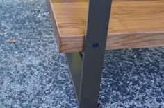 Walnut And Steel Counter Height Table 2 small