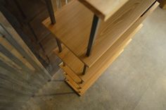 Large Wood And Metal Industrial Bookshelf 4 small