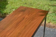 Walnut And Steel Desk 4 small