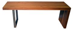 Walnut Wood And Steel Bench 2 small