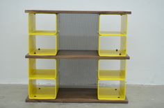 Walnut Wood And Steel Cubbie Bench And Storage 2 small