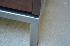 Walnut Wood And Steel Entertainment Stand 4 small