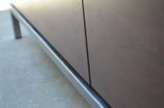 Walnut Wood And Steel Entertainment Stand 5 small