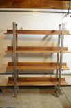 Walnut And Stainless Steel Bookshelf 1 small