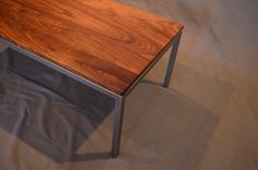 Walnut Wood And Raw Steel End Table 1 small