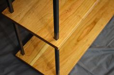 Modern Cherry And Steel Bookcase 1 small