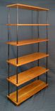 Modern Cherry And Steel Bookcase 3 small
