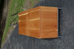 Modern Cherry And Berch Wood With A Steel Base Entertainment Stand 5 small