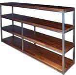 Floating Walnut Wood And Steel Shelf 1 small