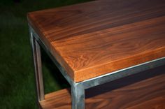 Floating Walnut Wood And Steel Shelf 2 small