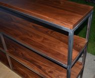 Floating Walnut Wood And Steel Shelf 4 small