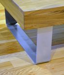 Modern Solid Walnut And Powder Coated Bent Steel Coffee Table 1 small