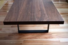 Modern Solid Walnut And Powder Coated Steel Coffee Table 2 small