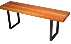 Solid Cherry And Steel Bench 2 small