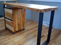 Rustic Hickory And Steel Desk With A Natural Edge 2 small