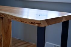 Rustic Hickory And Steel Desk With A Natural Edge 5 small