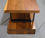 Modern Solid Walnut And Powder Coated Steel Ribbon Coffee Table 3 small