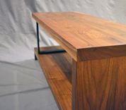 Modern Solid Walnut And Powder Coated Steel Ribbon Coffee Table 1 small