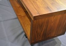 Modern Solid Walnut And Powder Coated Steel Ribbon Coffee Table 5 small